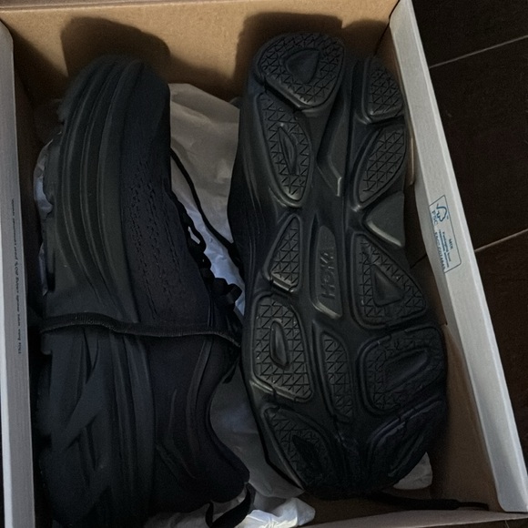 HOKA Bondi 8 Black Running Shoes NIB Sz 6.5 - Picture 7 of 7